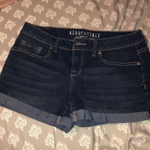 Midi jean shorts